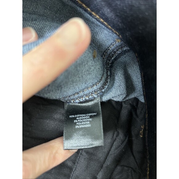 NWOT Ann Taylor Dark Blue Deep Pockets Flare Leg Denim Jeans Size 8 32x33” - Picture 6 of 14